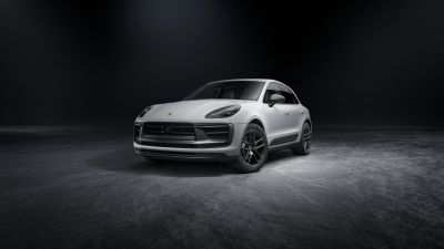 Porsche Macan T, Sports cars, Compact SUV, Dark background, 2022