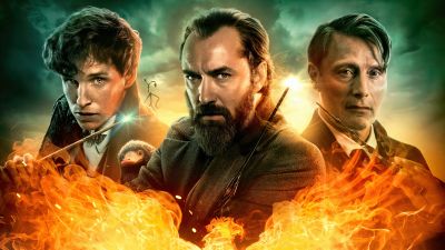 Fantastic Beasts: The Secrets of Dumbledore, Jude Law, Eddie Redmayne, Mads Mikkelsen, 2022 Movies, 5K