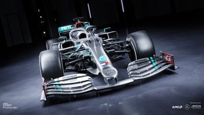 Mercedes-AMG F1 W11 EQ Performance, F1 Car, Formula One cars, Formula E racing car, Dark background