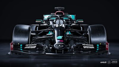 Mercedes-AMG F1 W11 EQ Performance, Formula One cars, Formula E racing car, Dark background