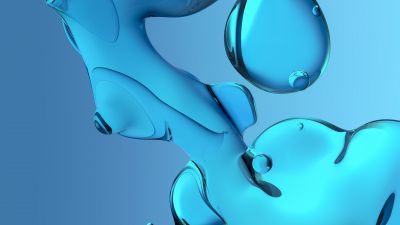Fluidic, Glossy, Gradient background, Blue background
