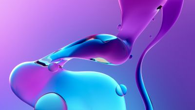 Fluidic, Glossy, Gradient background, Purple background