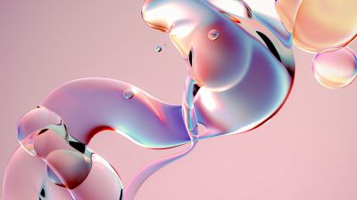 Fluidic, Glossy, Gradient background, Peach background