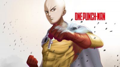 Saitama, 5K, One Punch Man, White background