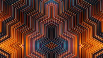 Symmetry, 5K, Geometric, Colorful, Lines