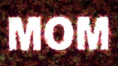 Happy Mother's Day, Mom, Glowing text, Floral Background, Rose flowers