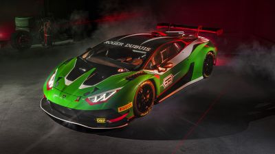 Lamborghini Huracán GT3 EVO2, 2022, Lamborghini Squadra Corse, Race track, Race cars