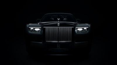 Rolls-Royce Phantom Series II, Black cars, Black background, 2022, 5K, 8K
