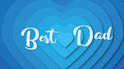 Best Dad, Heart Background, Happy Fathers Day, 5K, Blue background, Blue hearts