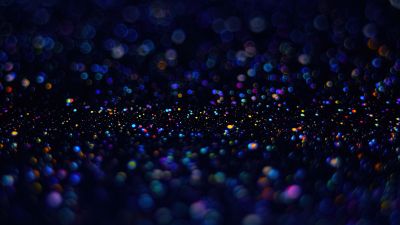 Soap Bubbles, Bokeh, Macro, Dark background, Glitter, Bubbles, Colorful, Dark blue, Dark aesthetic