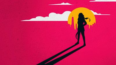 Ms. Marvel, Kamala Khan, Marvel Superheroes, 2022 Series, TV series, Pink background