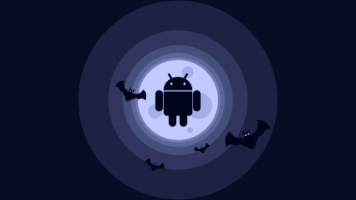 Android, Bats, Material Design, Dark background, Silhouette, 5K, 8K