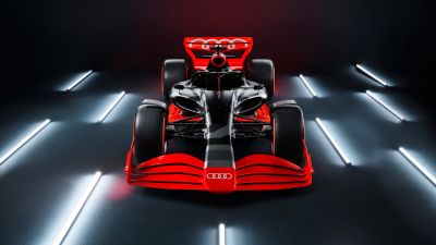 Audi F1 launch livery, 5K, Formula E racing car, 2022