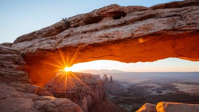 Mesa Arch, Tourist attraction, Canyonlands National Park, San Juan County, Utah, Sunny day, Sun light, Motorola Edge 30 Neo, Stock, Summer