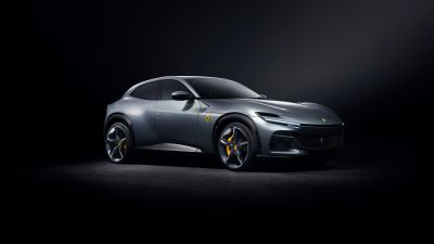 Ferrari Purosangue, SUV, Dark background, 2022, 5K, 8K