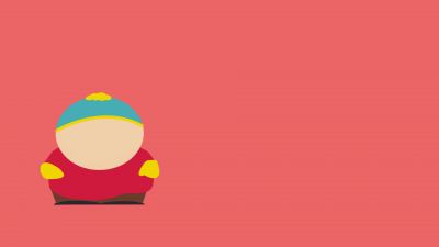 Eric Cartman, South Park, Minimalist, Pink background, 5K, 8K, Faceless, Simple