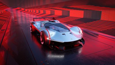 Ferrari Vision Gran Turismo, Gran Turismo 7, Concept cars, Hybrid race cars, 5K