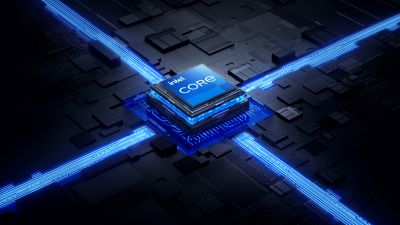 Intel processor, Futuristic, 3D background, Dark background, 5K