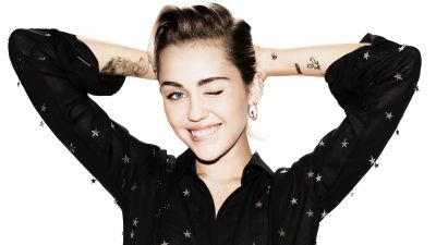 Miley Cyrus, 5K, American singer, White background