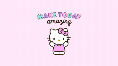 Make today Amazing, Hello Kitty background, Inspirational quotes
