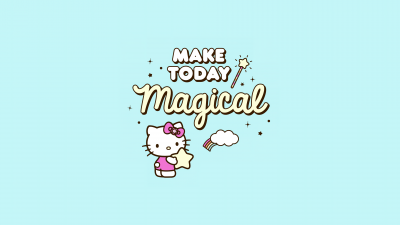 Make today Magical, Hello Kitty background, Motivational quotes