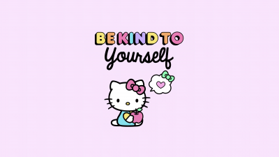 Be kind yourself, Hello Kitty background, Girly backgrounds