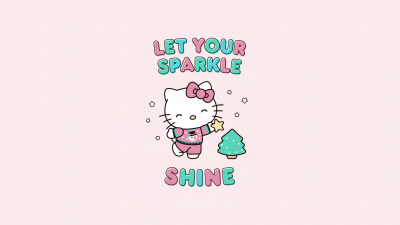 Let your sparkle shine, Hello Kitty background, Hello kitty quotes, Sanrio