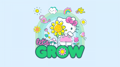 Let's grow, Hello Kitty background, 5K