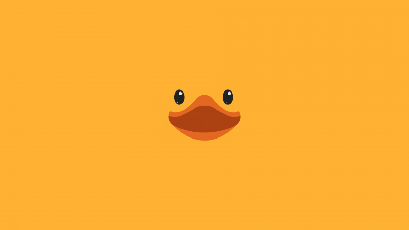 Cute duck, Rubber Ducky Day, Duck face, Yellow background, Cute face, Wallpaper