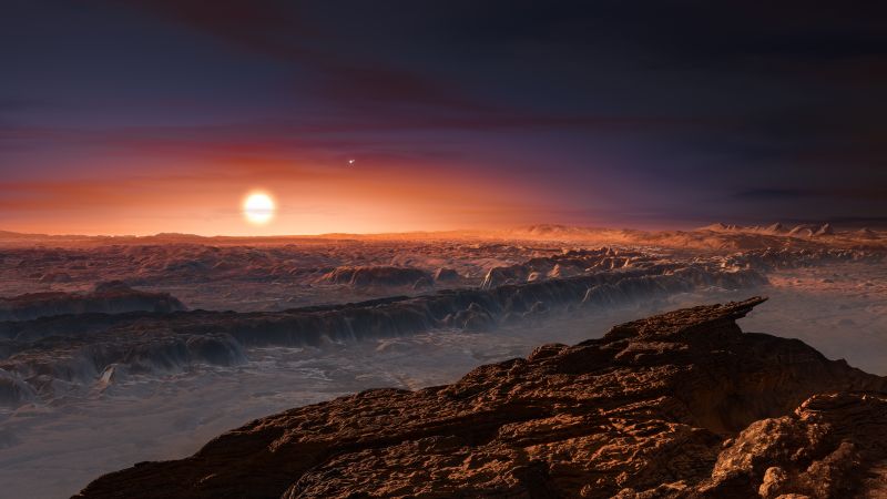Sunset, Proxima Centauri, Planet, Surface, 5K, 8K, Wallpaper