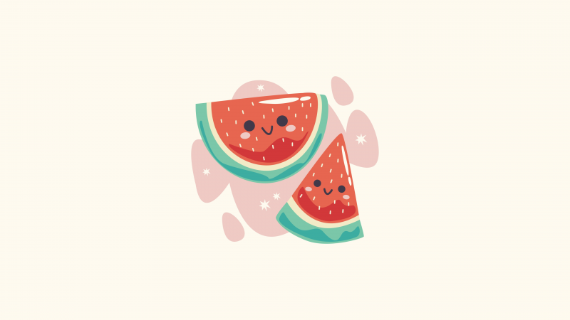Kawaii Watermelon, Kawaii food, Adorable, Wallpaper