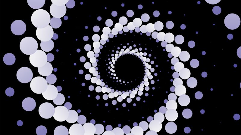 Spiral, Abstract background, Dark background, Circles, Spiral dots, Spiral vortex, Wallpaper