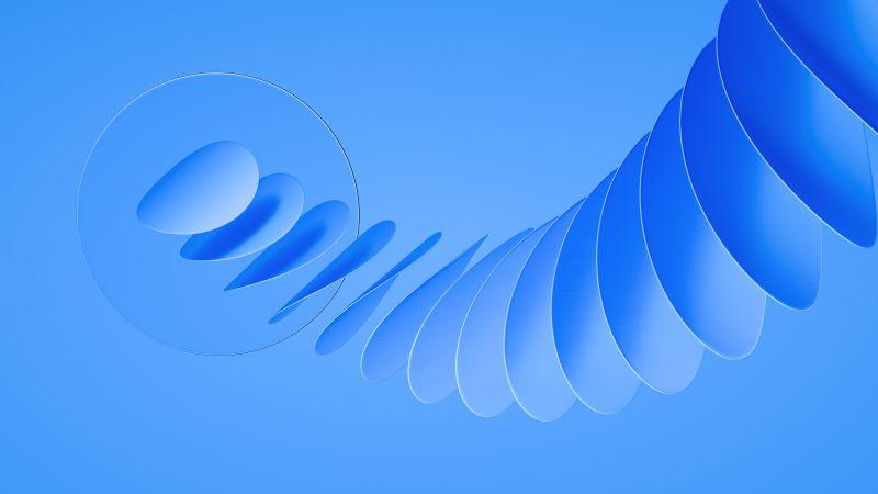 3D background, Blue background, Glass, 5K, Wallpaper