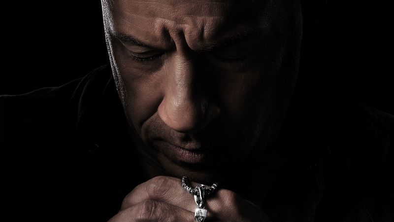 Fast X, Vin Diesel as Dominic Toretto, 2023 Movies, Action movies, Dark background, Wallpaper