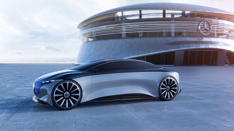 Mercedes-Benz Vision EQS, Concept cars, Electric cars, Wallpaper