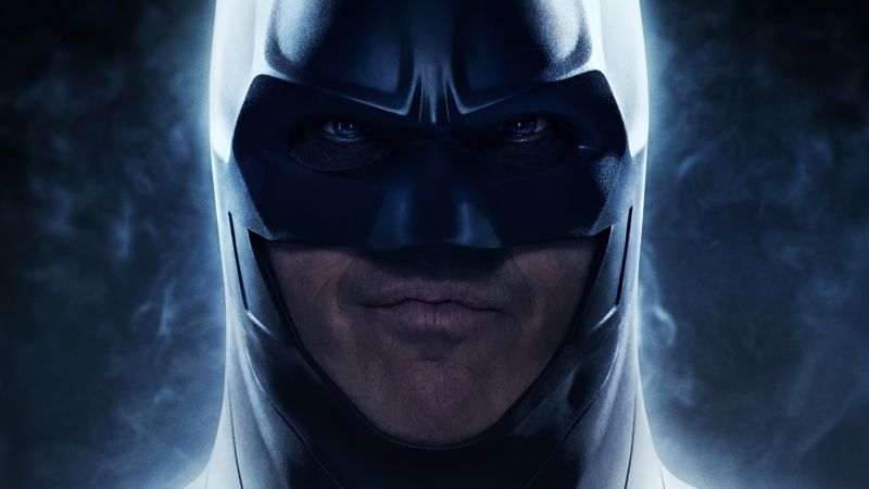 Michael Keaton as Batman, The Flash, 2023 Movies, DC Comics, Dark background, Wallpaper