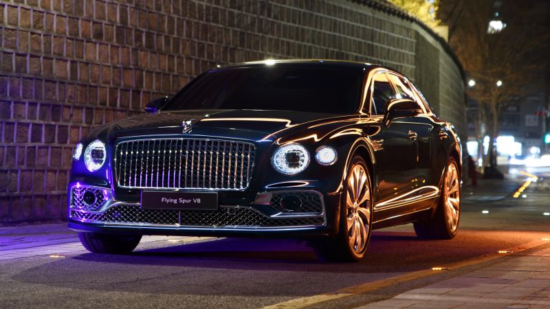 Bentley Flying Spur V8, High Performance Sedan, Luxury Sedan, Wallpaper