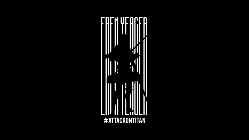 Eren Yeager, Minimalist, Attack on Titan, 5K, 8K, Black background, AOT, Wallpaper