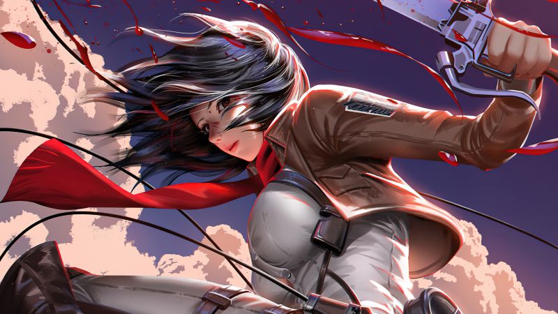 Mikasa Ackerman, Attack on Titan, Shingeki no Kyojin, Wallpaper