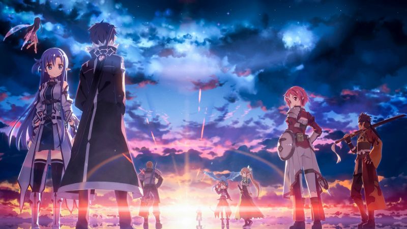 Sword Art Online, Anime series, Aesthetic anime, Wallpaper