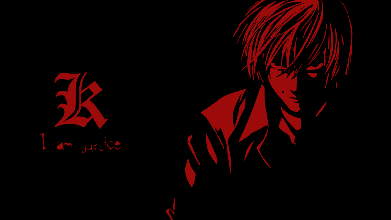 Light Yagami, 5K, Death Note, Black background, Minimalist, 8K, Wallpaper