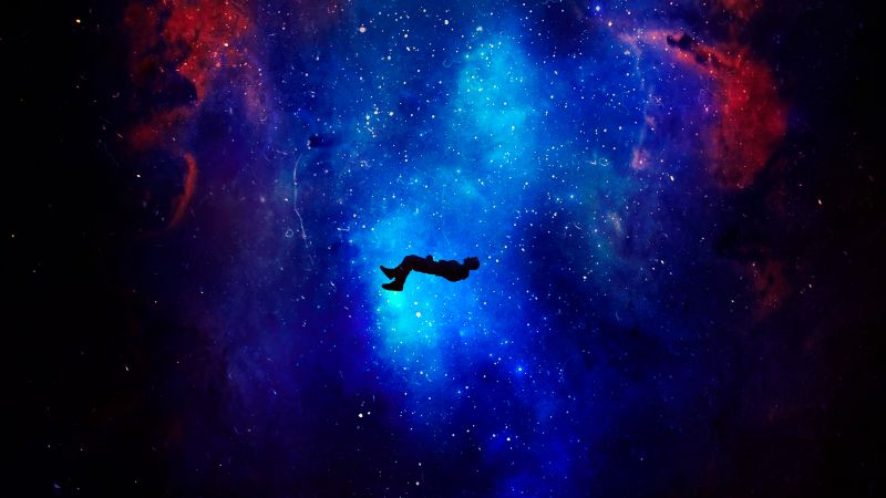 Lost in Space, Alone, Dream, Deep space, Nebula, Aesthetic, Wallpaper