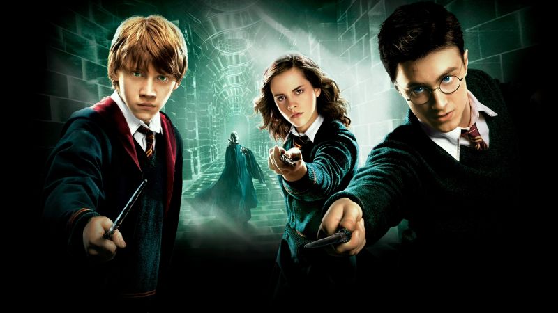 Harry Potter and the Order of the Phoenix, Daniel Radcliffe as Harry Potter, Emma Watson as Hermione Granger, Ron Weasley, Wallpaper