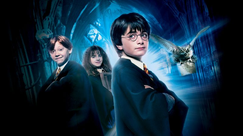 Harry Potter and the Philosopher's Stone, Harry Potter and the Sorcerer's Stone, Daniel Radcliffe as Harry Potter, Emma Watson as Hermione Granger, Ron Weasley, Wallpaper