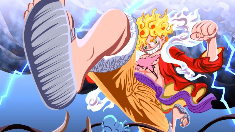 Luffy vs Kaido, Gear 5, One Piece, Monkey D. Luffy, Wallpaper