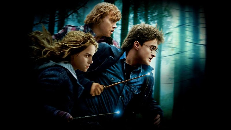 Harry Potter and the Deathly Hallows Part 1, Daniel Radcliffe as Harry Potter, Emma Watson as Hermione Granger, Ron Weasley, Wallpaper