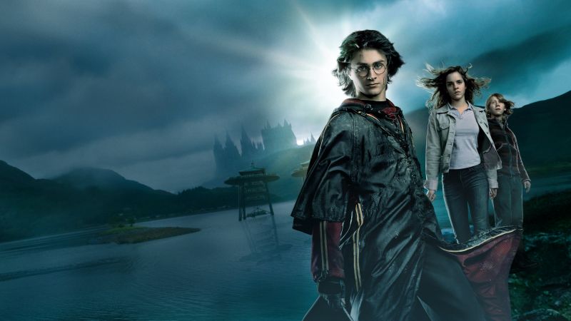 Harry Potter and the Goblet of Fire, Ron Weasley, Emma Watson as Hermione Granger, Daniel Radcliffe as Harry Potter, Wallpaper