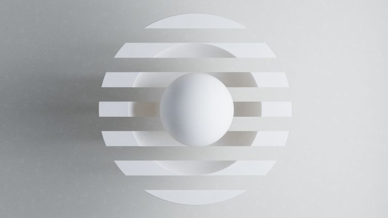 Microsoft Design, White background, 3D background, Monochrome, Black and White, Wallpaper