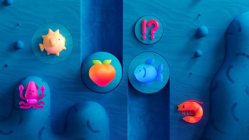 Emoji, Emoticons, Blue background, Wallpaper