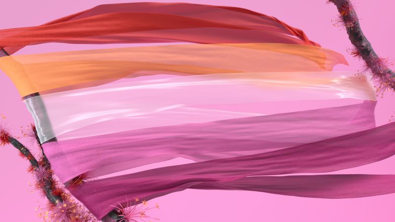 Microsoft Pride, LGBTQ, Pink background, Pink flag, Pink aesthetic, Wallpaper